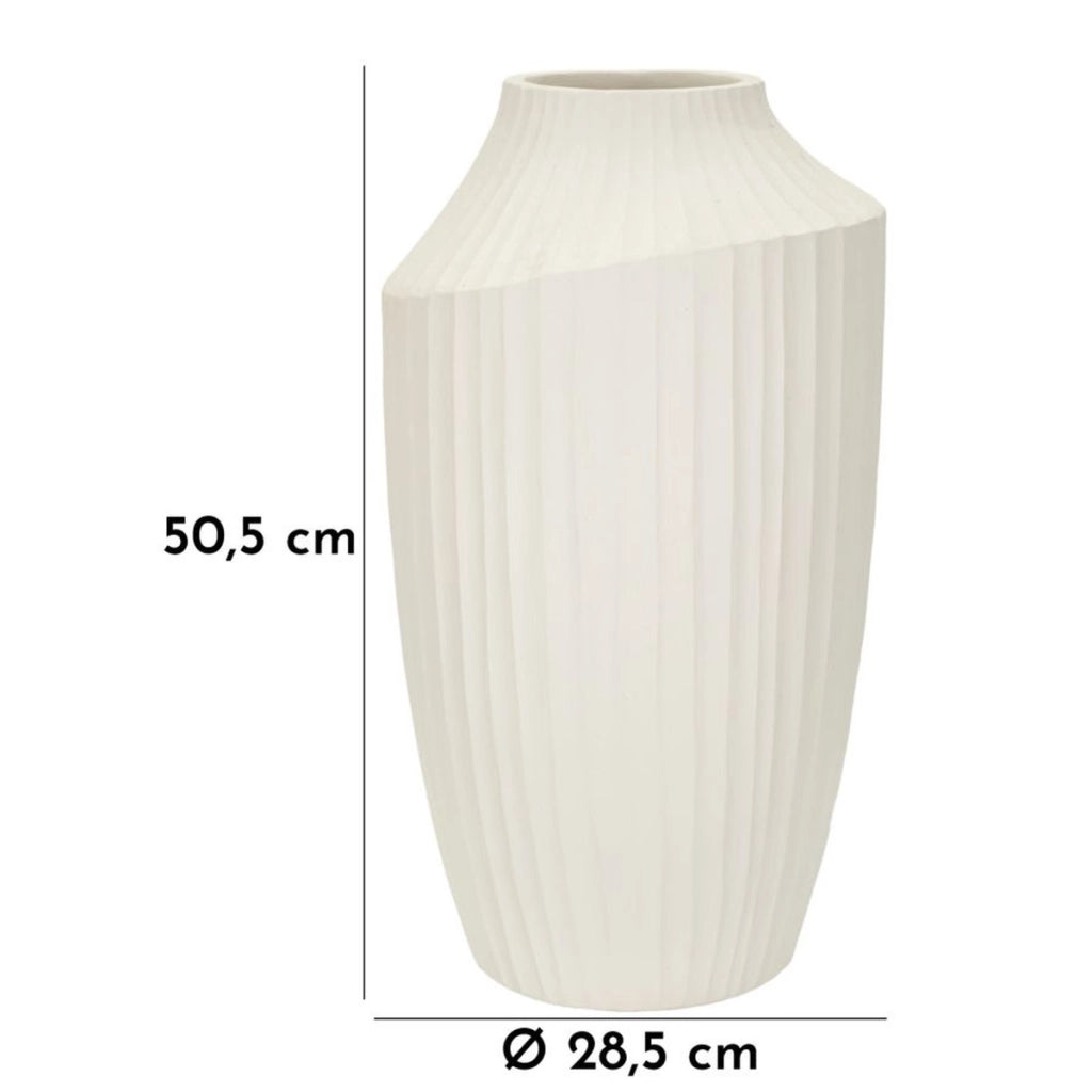 Vaso Decorativo VKH816, Beige, Poliresina, 28,5x28,5x50,5 cm