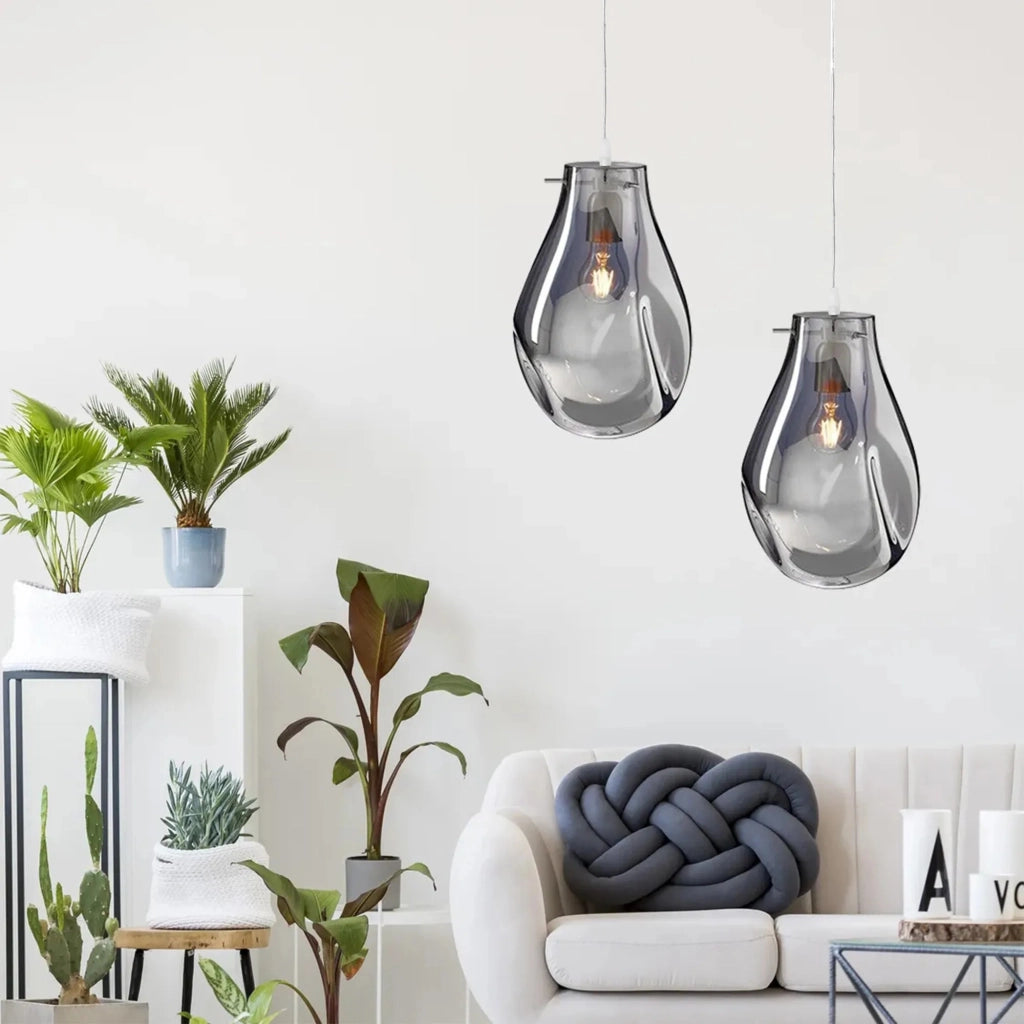Lampada Di Soffitto Pensile Di Vetro APP327-1CP Silver