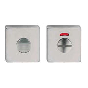 NOTTOLINO WC E SEGNALATORE 'QUADRO' 50x50 mm - Col. Inox satinato - FIMET MANIGLIE