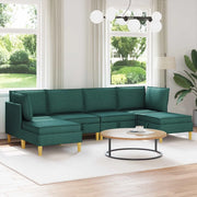 Set di mobili per il soggiorno 6 pcs Verde Scuro Tessuto 3413702