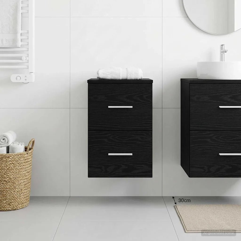 Armadio Bagno In-between Rovere Nero 30 x 44,5 x 50 cm 890375