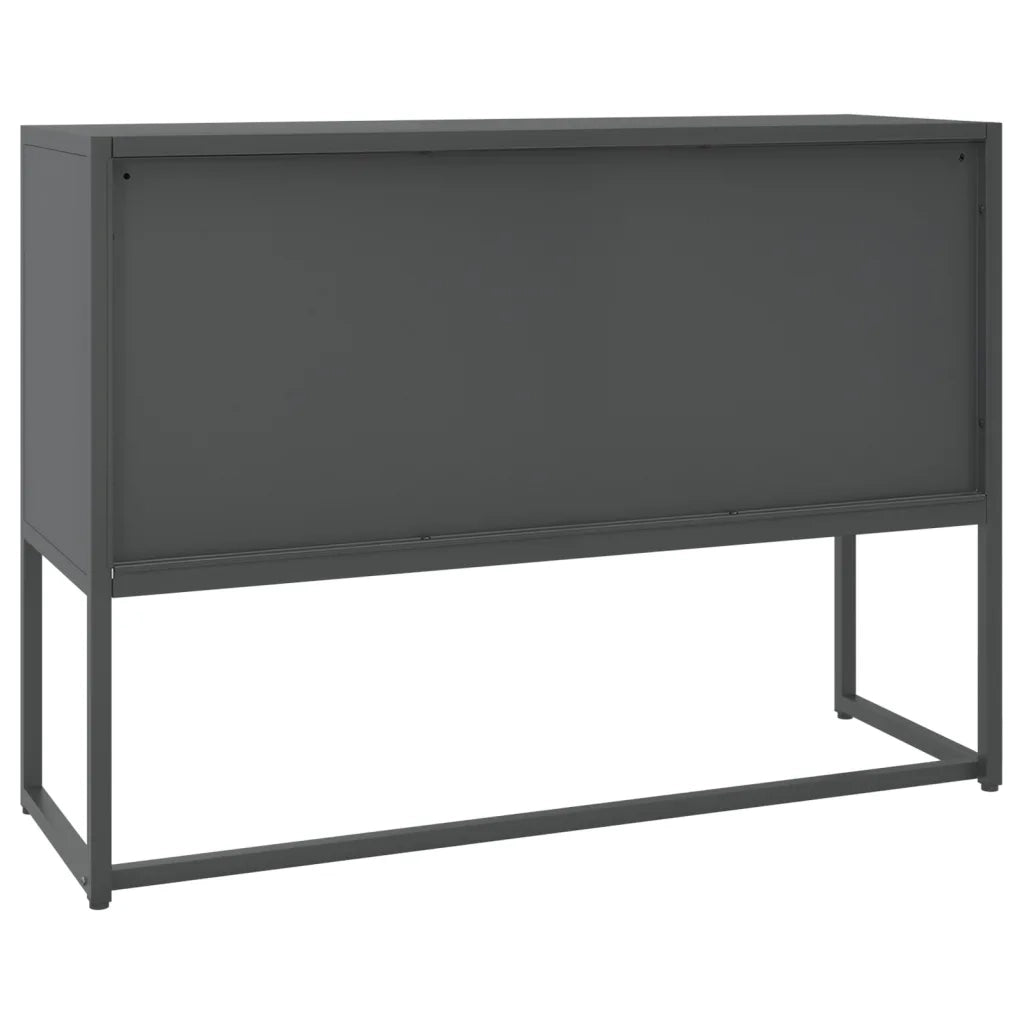 Credenza | Madia | Buffet da pranzo | Armadio da pranzo Antracite 105x35x75 cm in Acciaio