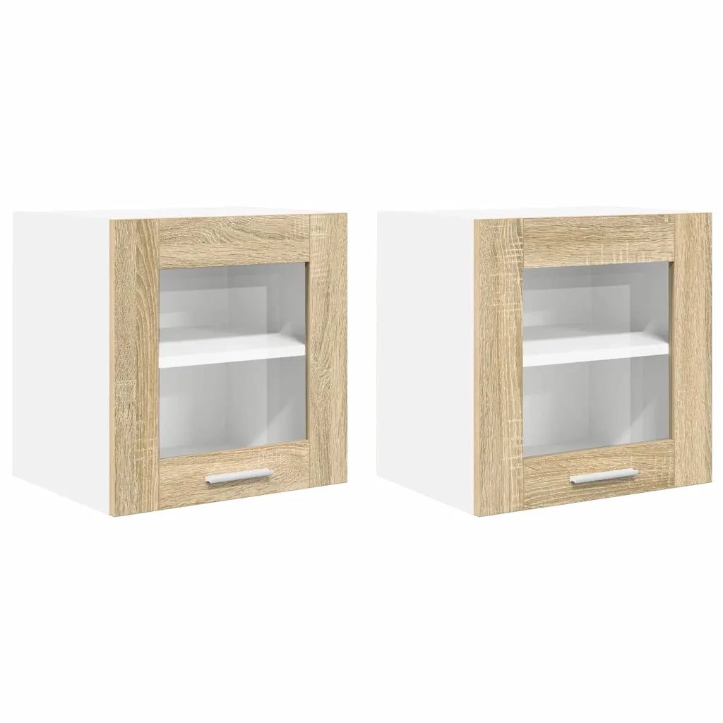 Armadio pensile con porta 2 pcs Rovere Sonoma 40 x 31 x 40 cm 884199