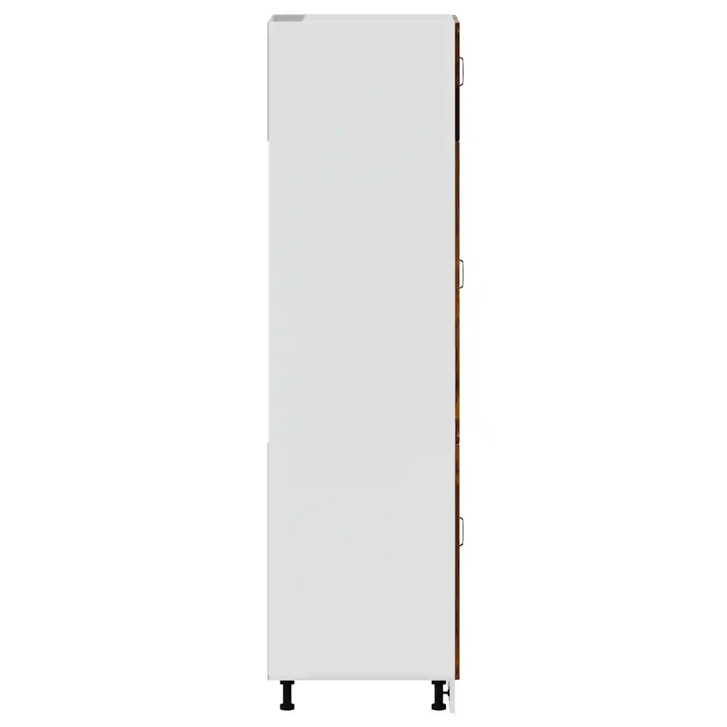 Armadio da Cucina Lucca Rovere Fumo in Legno Multistrato