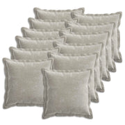 Federa 12 pcs HOUTEN Grigio Chiaro 45 x 45 cm Tessuto Chenille 918687