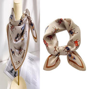 Set di sciarpe in seta per donne - Foulard trendy e elegante scialle per donna - 50x50 cm