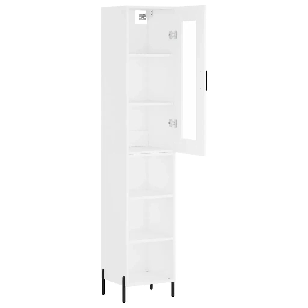 Credenza Bianca 34,5x34x180 cm in Legno Multistrato 3199369