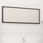 Specchio da Bagno Grigio 90x1,5x37 cm in Legno Multistrato 804624