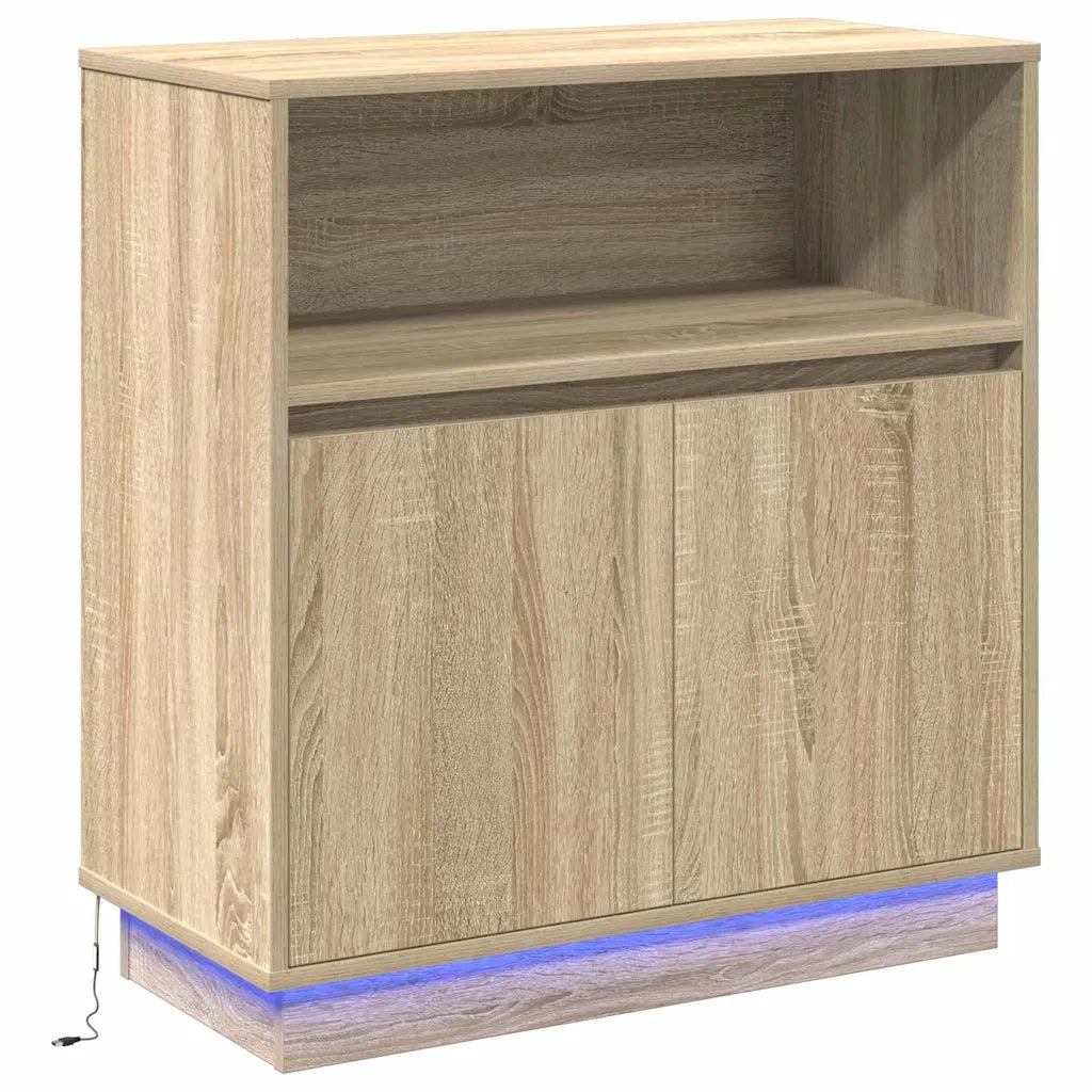 Credenza | Madia LED Rovere Sonoma 71 x 34,5 x 75 cm Legno multistrato