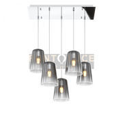 SOSPENSIONE CROMO RETTANGOLARE 5 LUCI CROMO 1164CR-S5 R-CR