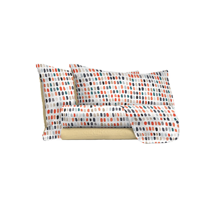 Set Lenzuola Singolo con Stampa Sopra Sotto e Federe Sketch