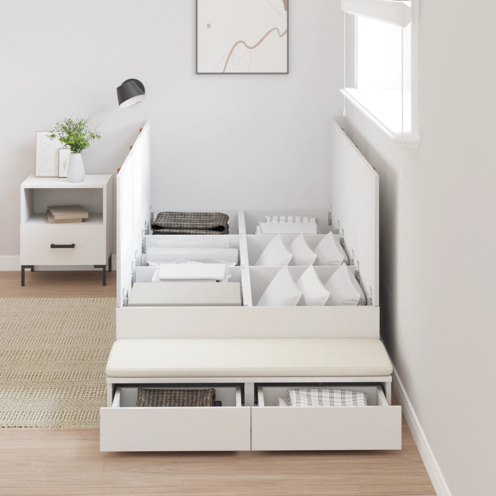 Struttura Letto con Contenitore Bianca 90x200 cm