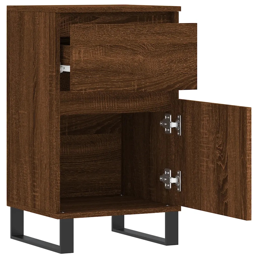 Credenze 2 pz Rovere Marrone 40x35x70 cm in Legno Multistrato 831179