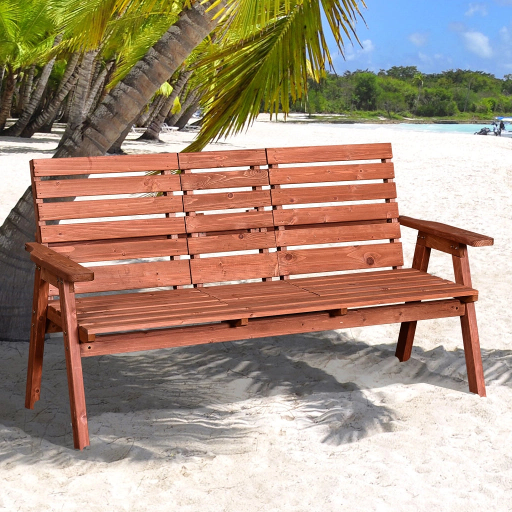 EasyComfort Panchina Esterni Legno Abete 2/3 Posti, Convertibile 160x68x92cm