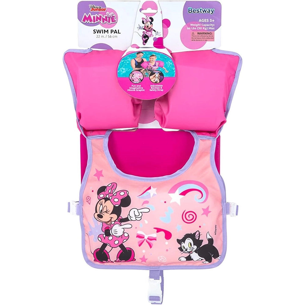 Trade Shop - Giubbotto Giubbetto Salvagente Gilet Nuoto Swim Pal Minnie Per Bambine 3-6 Anni 9101a -