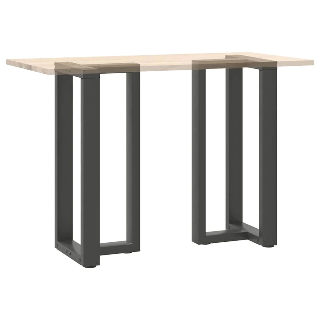 Set di 2 gambe regolabili per tavolo da bar a forma di T 40 x 35 x 90 cm stile moderno acciaio antracite 02_0057340