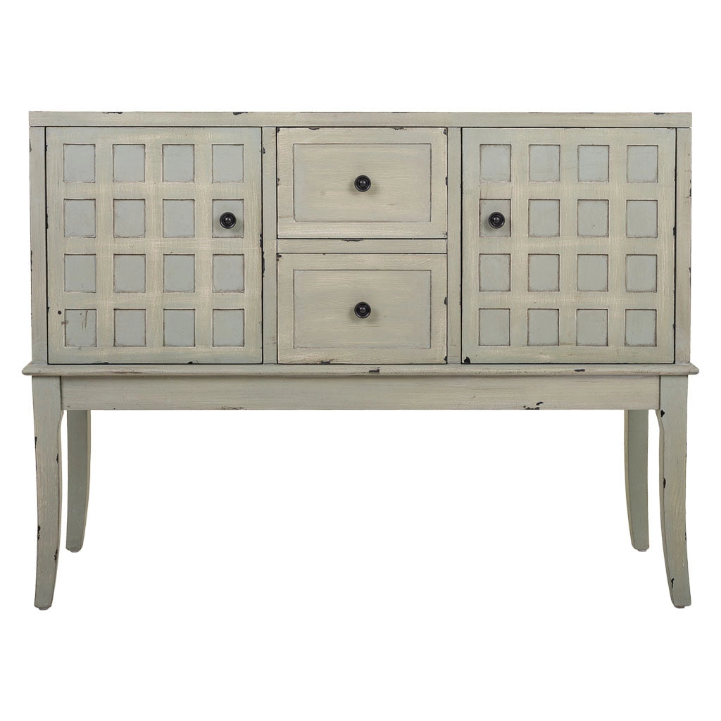 Mobile da ingresso in legno verde 108x36x82h