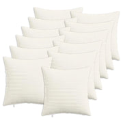 Federa 12 pcs HEERLEN Crema 50 x 50 cm corduroy 910881