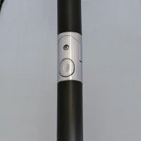 Ombrellone da Giardino e Terrazza 2.5x2.5 m a Manovella con 18 Stecche e Inclinabile, Grigio