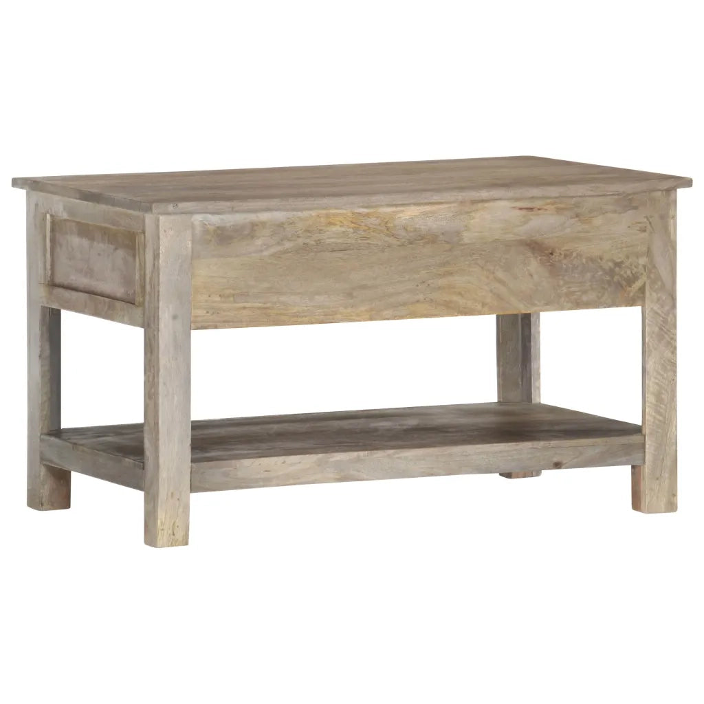 Tavolino da Salotto 82x52x47 cm in Legno Massello di Mango 286383