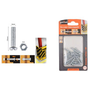 Trade Shop - Set 19 Pz Viti Vite Testa A Croce Tonda 4x25mm Con Dadi Dado Esagonale M4 90962 -