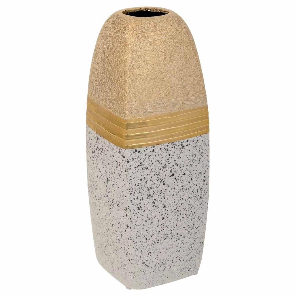 Vaso in ceramica dorata 11,5x11,5x31h