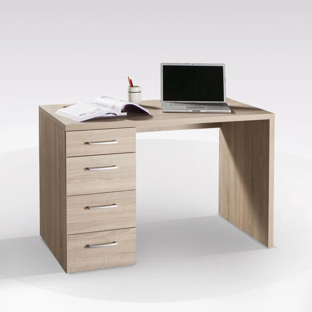 SCRIVANIA MONETA 110X60XH74CM 4 CASSETTI ROVERE