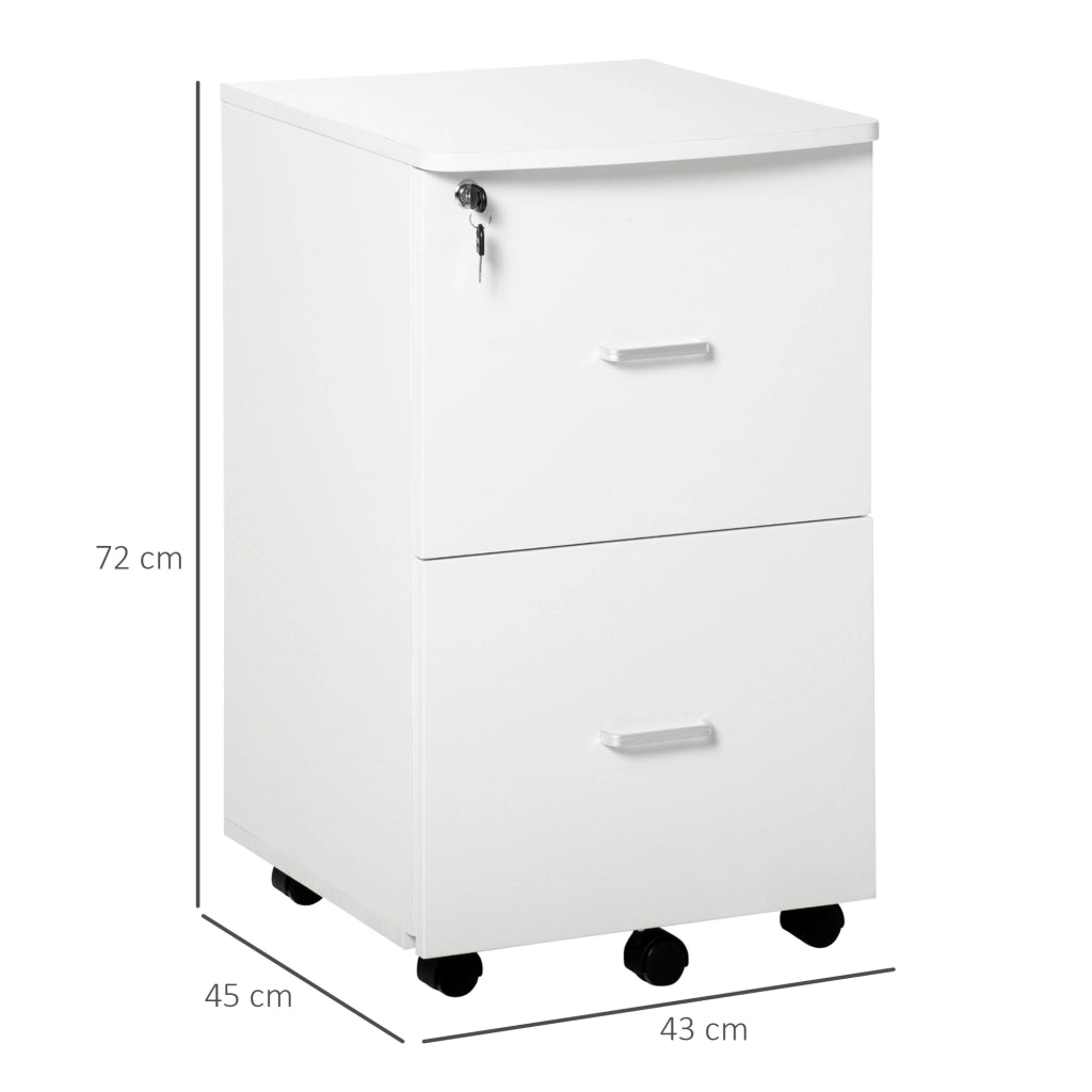 Scrivania con cassetti ¨C zephmum ¨C Bianco, MDF e truciolato, 43x45x72 cm