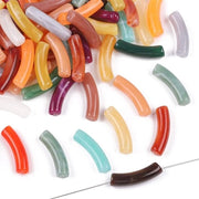 Acquasanti 20 pezzi - Basi curve in acrilico - Lunghezza 32 mm - Diametro fori 2,0 mm - Gioielleria per hobby/ collane - Colori misti - Basi in acrilico