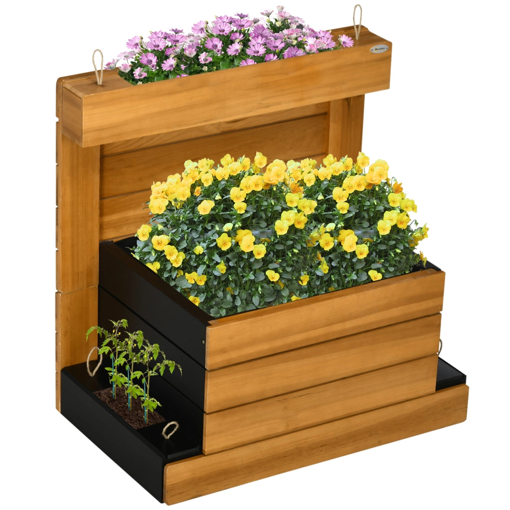 Hochbeet da giardino con vasche ¨C zephmum ¨C 79.5x49.5x80 cm