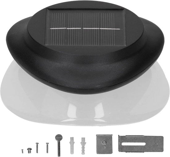 Sistema di protezione solare a LED 9LED IP55 Acqua resistente 6500K Lampade solari wireless - Porta d'ingresso Giardino Porta di servizio Giardino posteriore - Copertura garage - Luce bianca - Luce solare