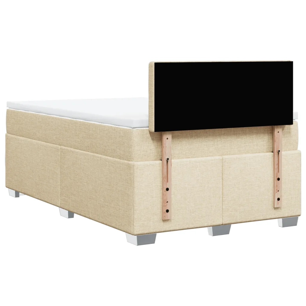 Giroletto a Molle con Materasso Crema 120x190 cm in Tessuto 3285846