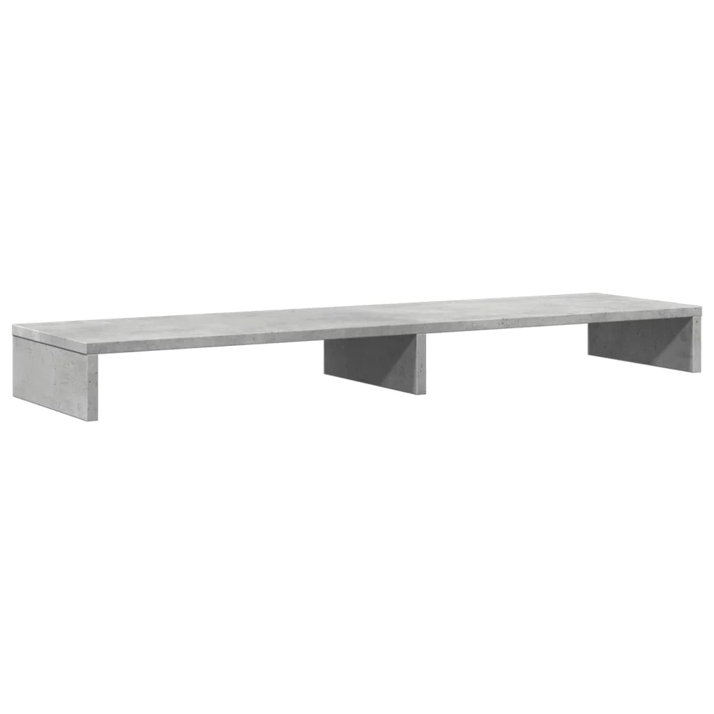 Supporto per monitor mobile da scrivania 100 x 27 x 10 cm legno ingegnerizzato grigio 02_0044834
