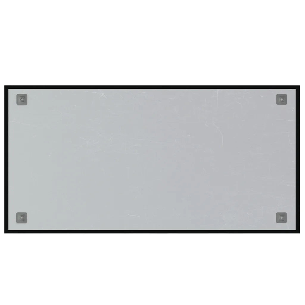 Lavagna Magnetica a Parete Nera 100x50 cm Vetro Temperato 347941