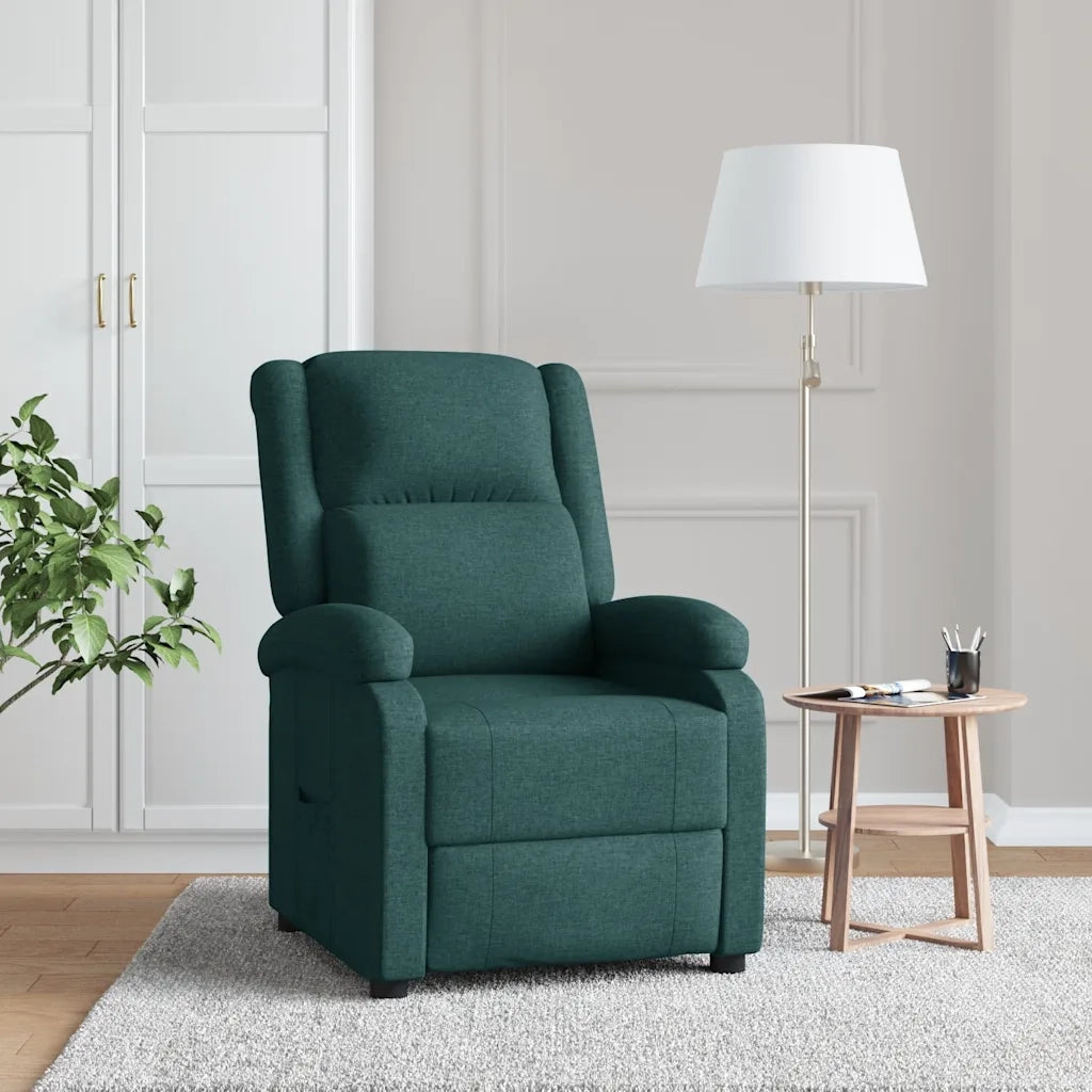 Poltrona Reclinabile in Tessuto Verde Scuro 342424