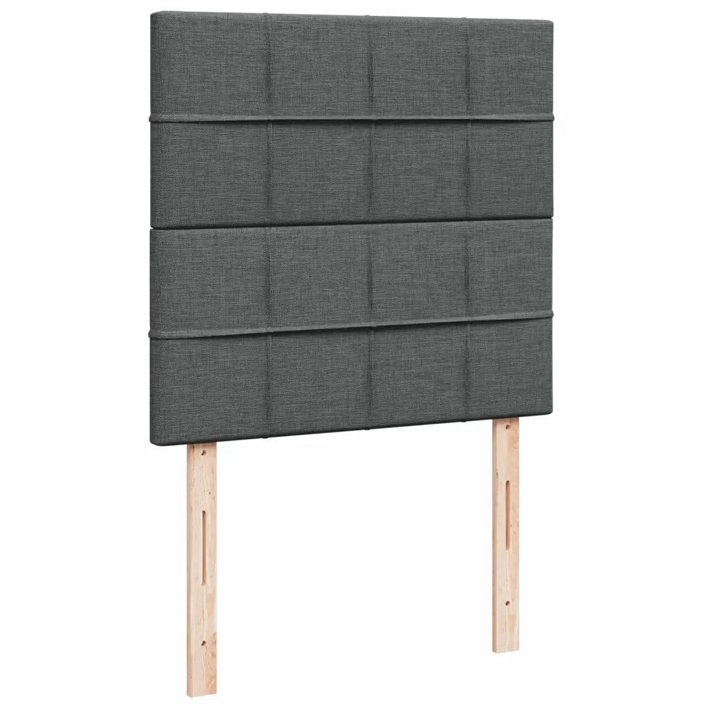 Giroletto a Molle con Materasso Grigio Scuro 80x200 cm Tessuto 3290316