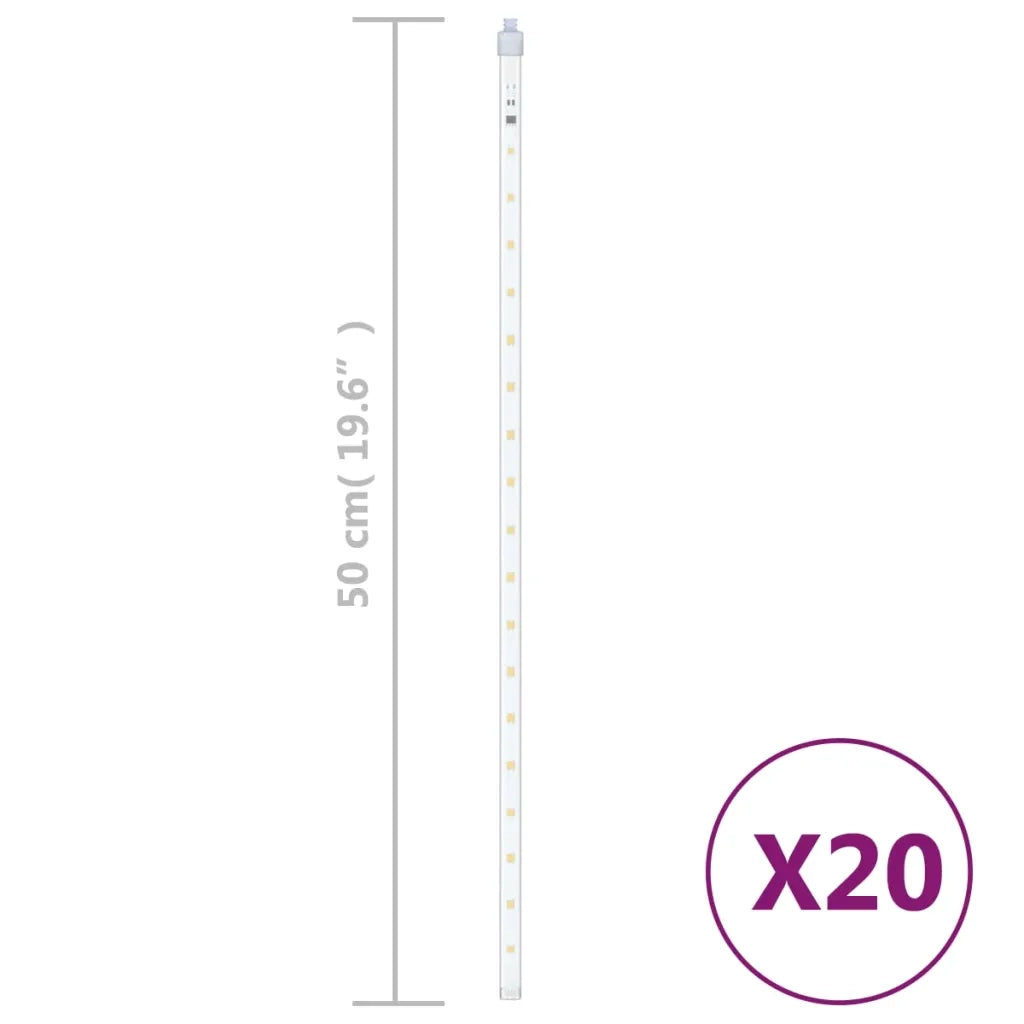 Luci Meteoriche 20 pz 50cm Bianco Caldo 720 LED Interni Esterni 328547