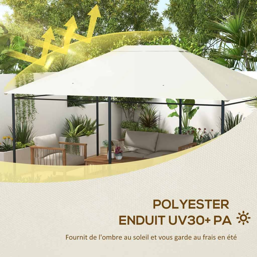 Tenda da giardino ¨C zephmum ¨C tessuto poliestere 180 g/m2 3x4 m crema