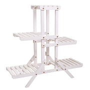Scaffale espositiva in legno bianco 70x27x77h