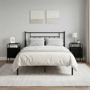 Armadio da Notte 2 pz Rovere Nero Legno ingegnerizzato 8007588