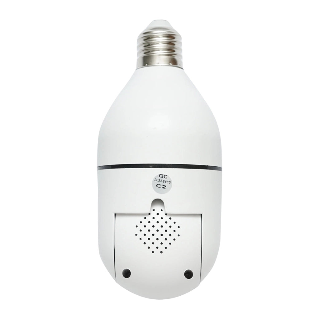 Telecamera di videosorveglianza PTZ a doppia lente con lampadina intelligente, WIFI 2.4G 1080P, tipo lampadina E27 con sensore di movimento, rilevamento presenza umana e applicazione iCSee