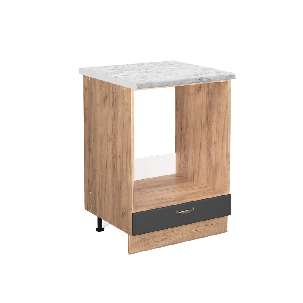 Mobile per forno da incasso Fame-Line Antracite-oro/Rovere dorato 60 cm, PL Marmo Vicco