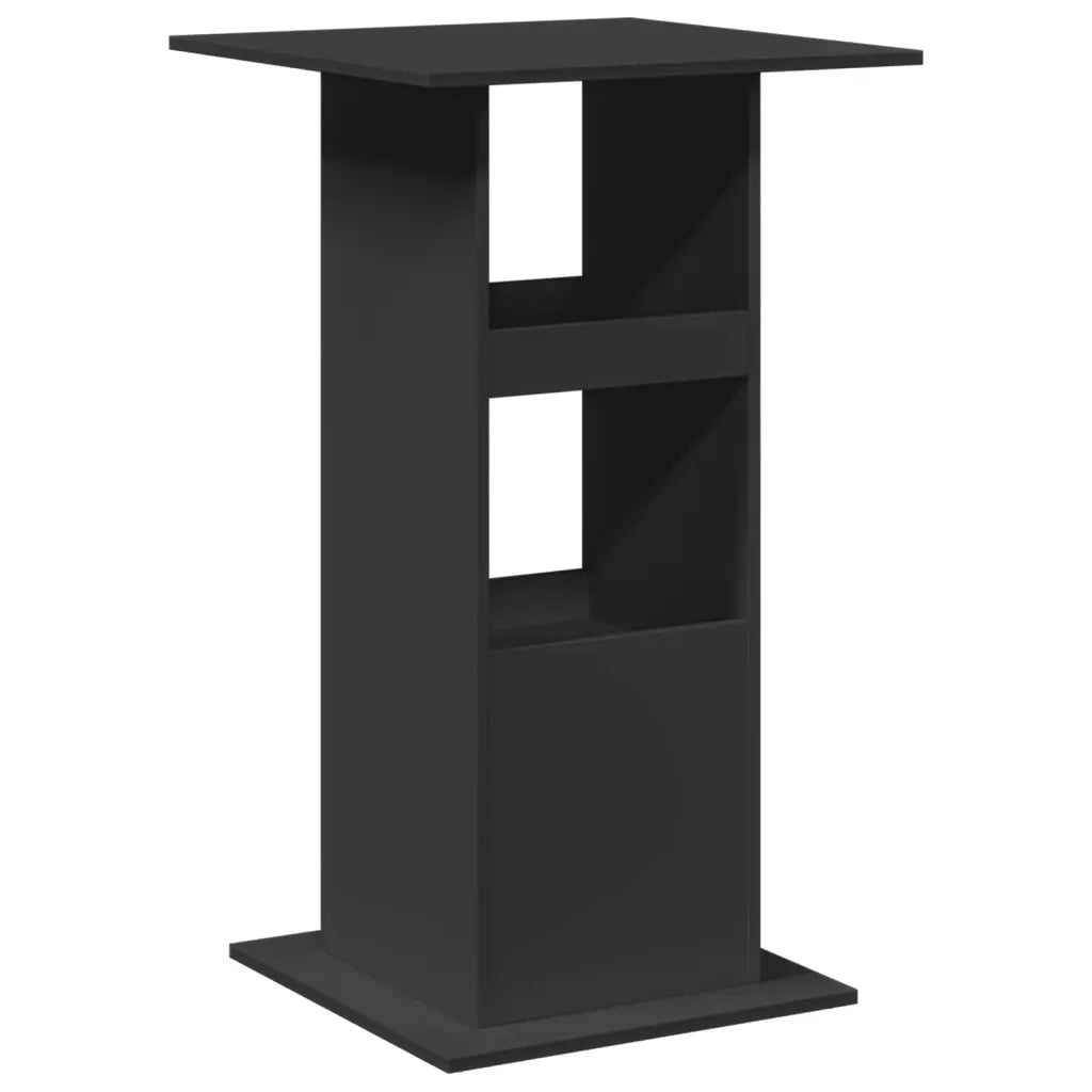 Tavolo Bar con Portaoggetti Nero 60x60x102 cm in Multistrato 854329
