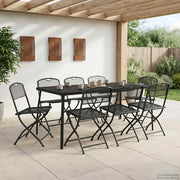 Set di Mobili da Esterno 7 pcs Antracite Ferro e Acciaio