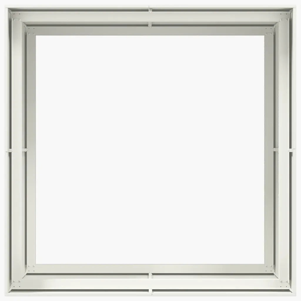 Fioriera | Cassetta per fiori | Vaso Bianca 100x100x80 cm in Acciaio
