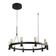 Lampadario Almelo a candeliere nero/oro LED 49W Italux