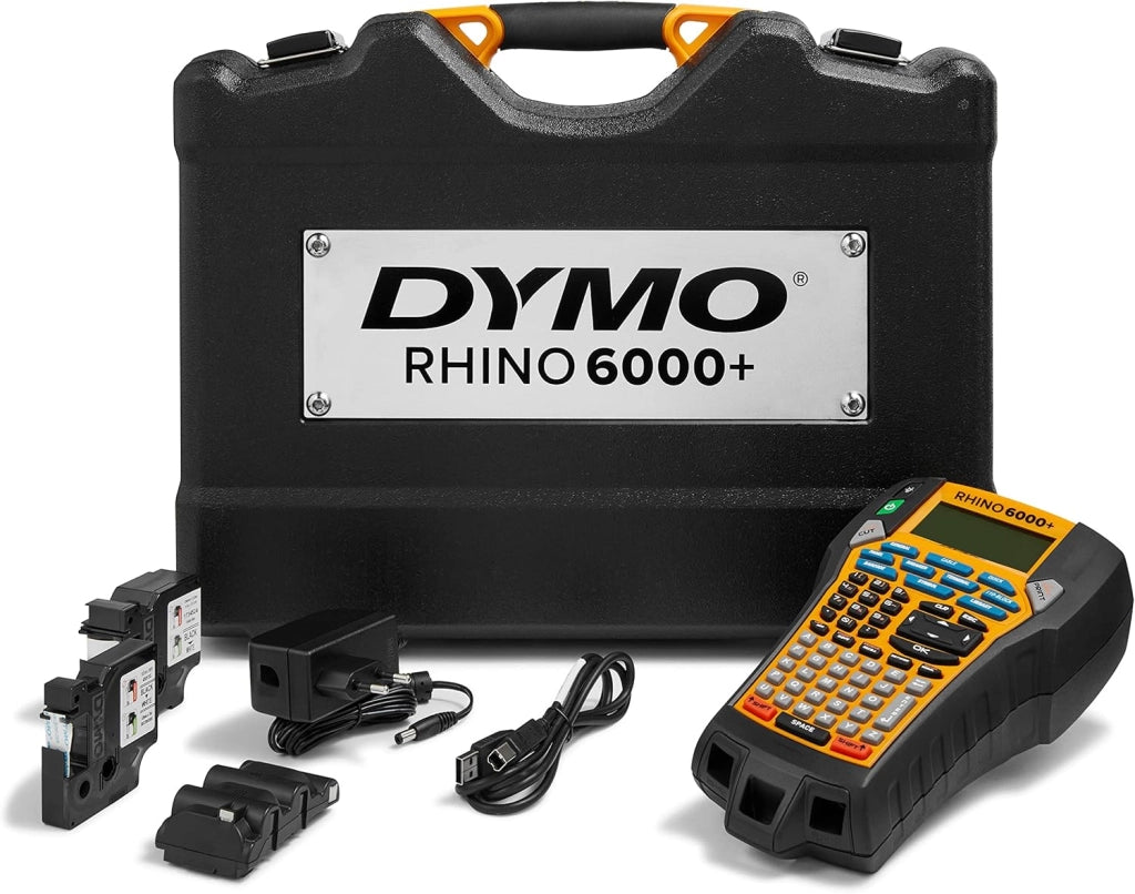 Rhino 6000+ Etichettatura industriale con custodia | Etichettatrice ricca di funzioni con connessione al PC