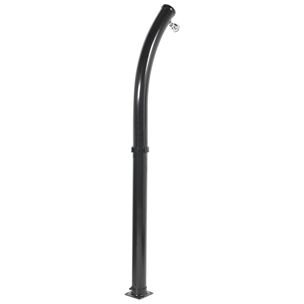 Doccia miscelatore da esterno in PVC nero con funzione pioggia alimentato ad energia solare Giardino moderno