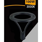 Trade Shop - Lampione Moderno Led 100w Cerchio Fungo Ip65 Luce Esterni Giardino Cortile Gd-100w - -bianco Caldo      -