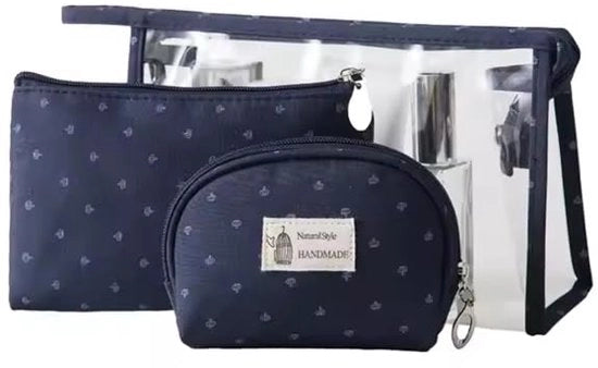 Borsa di trucco 3-in-1 - Borse di trucco trasparenti con cerniera impermeabili per donne e ragazze 

Specifica tecnica: Waterdichte